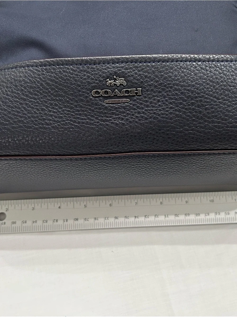 Vintage Coach Navy Nylon Satchel with Convertible Crossbody Strap